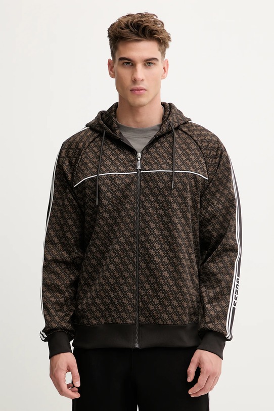 Guess bluza PARIMO wzorzyste brązowy Z5BQ13.K2042