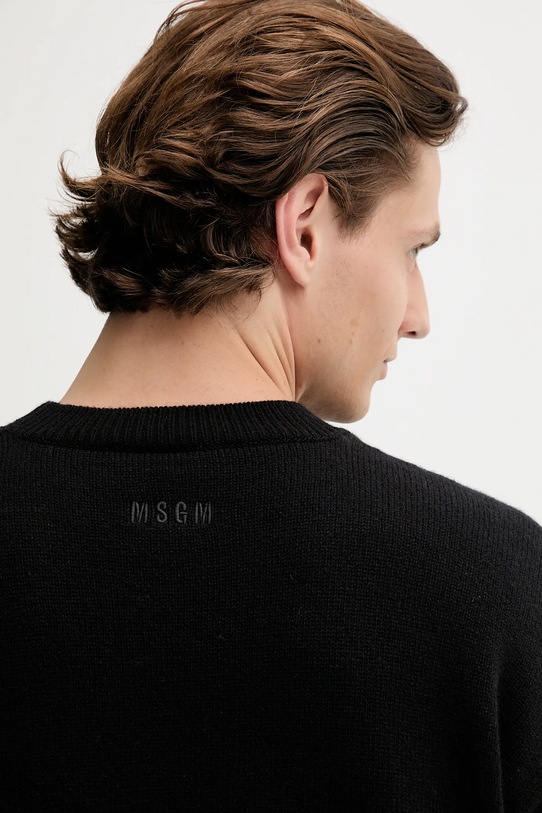 MSGM sweter wełniany 3940MM204.257596 czarny