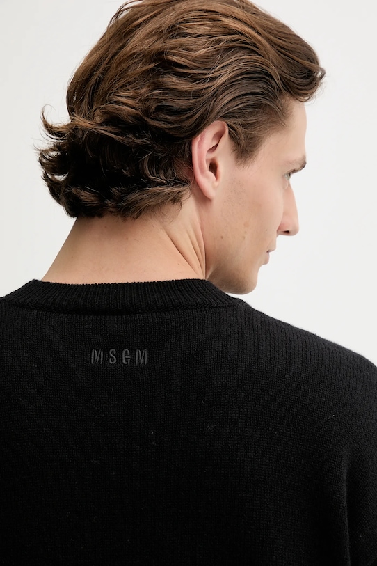 Μάλλινο πουλόβερ MSGM 3940MM204.257596 μαύρο