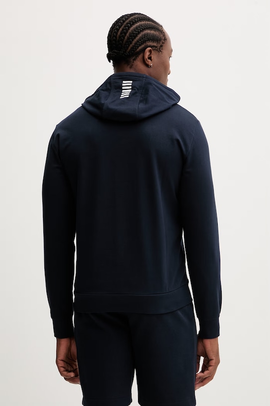 Oblačila Bombažen pulover EA7 Emporio Armani PJVRZ.8NPM32 mornarsko modra