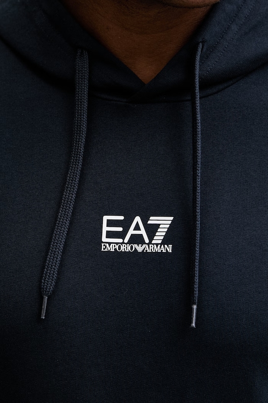 Bombažen pulover EA7 Emporio Armani PJVRZ.8NPM32 mornarsko modra