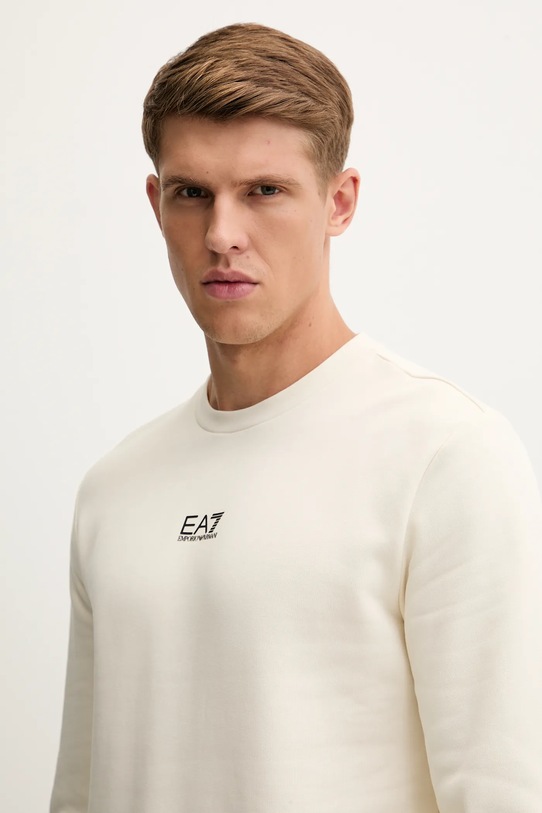 Dukserica EA7 Emporio Armani bež PJVTZ.8NPM34