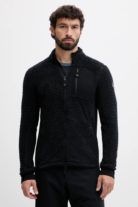 Športová mikina EA7 Emporio Armani bez kapucne čierna AF16390.7M000922