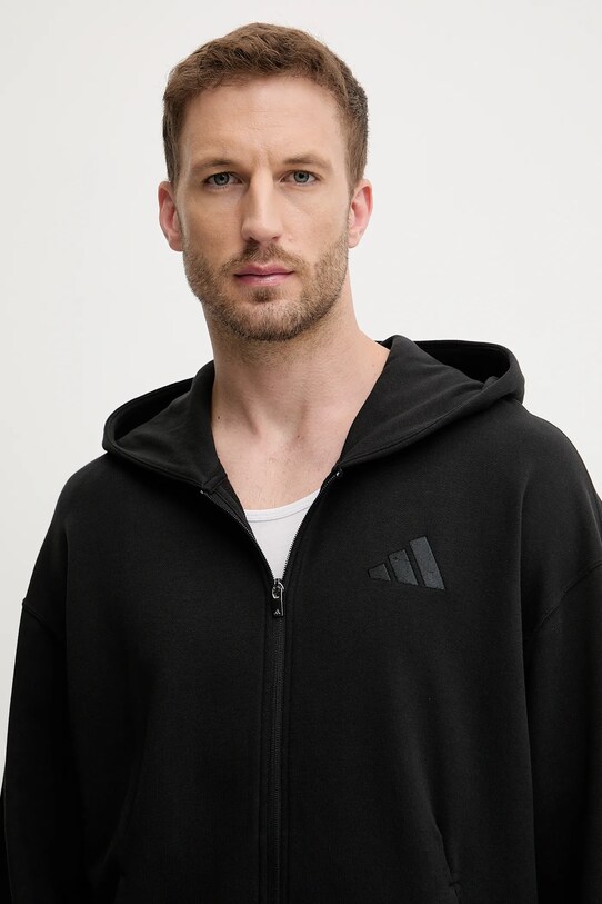 adidas pamut melegítőfelső ALL SZN fekete JI6361
