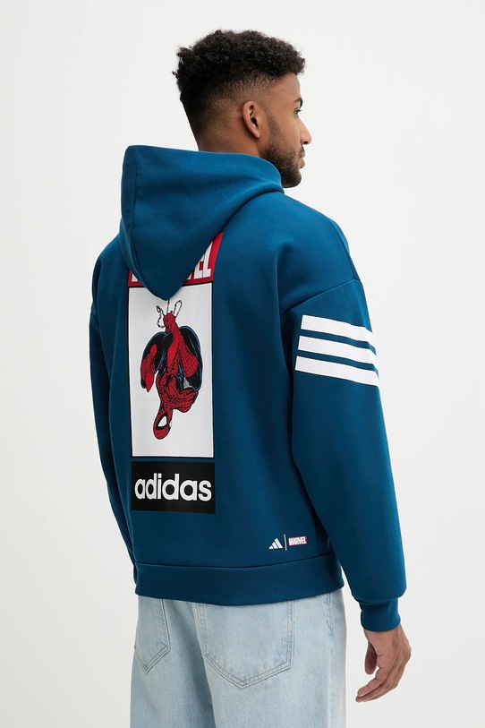 Odzież adidas bluza Spiderman Hoo JL7975 niebieski
