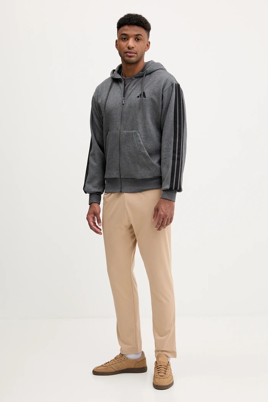Πλεκτή ζακέτα adidas Essentials JL9824 γκρί AW25