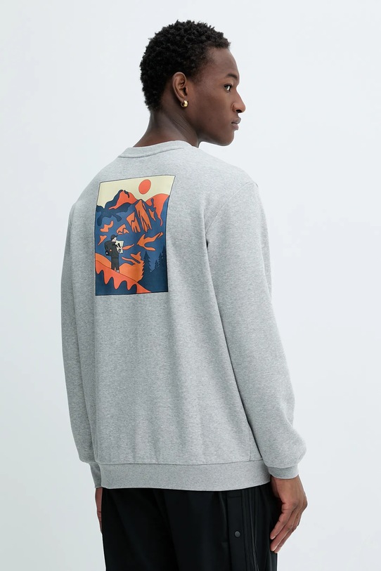 Μπλούζα adidas Doodle Hunt Hike Sweater στάμπα γκρί JM6503