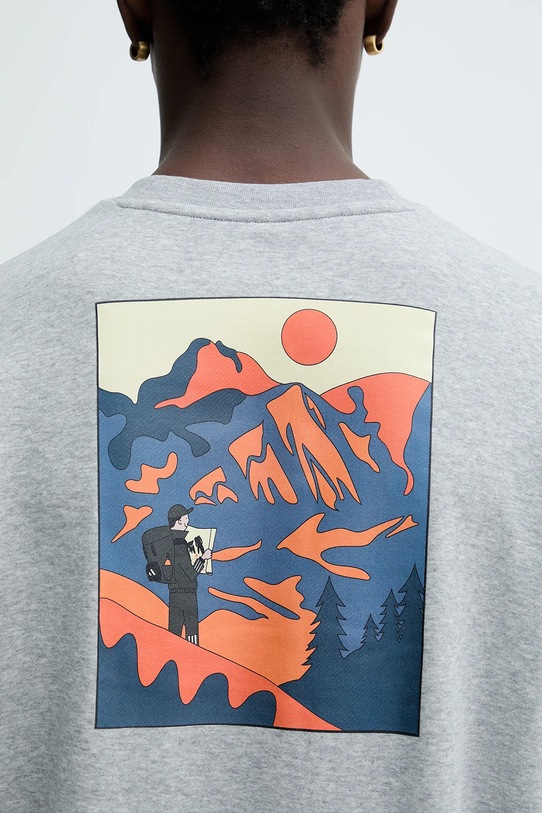 Μπλούζα adidas Doodle Hunt Hike Sweater JM6503 γκρί