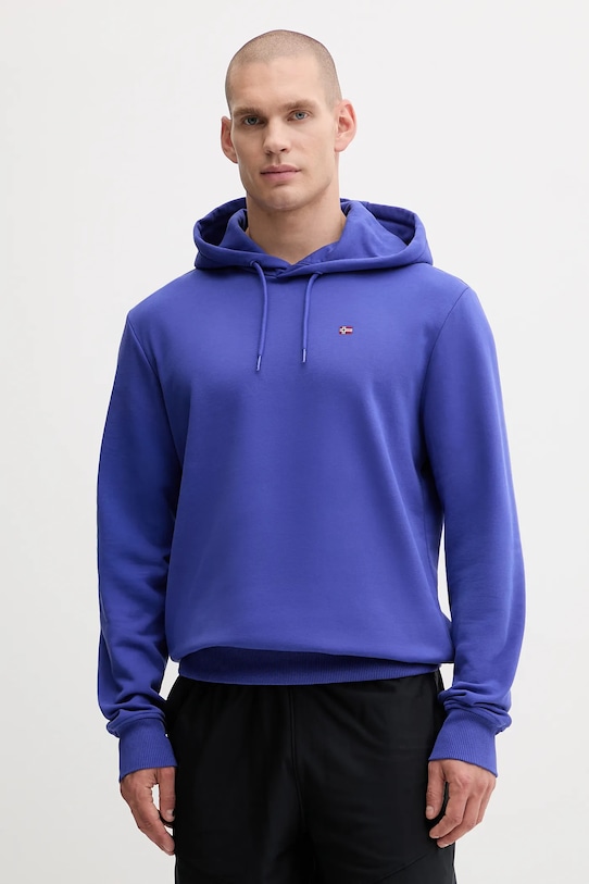 Mikina Napapijri Balis s kapucí modrá NP0A4FQVB3B1