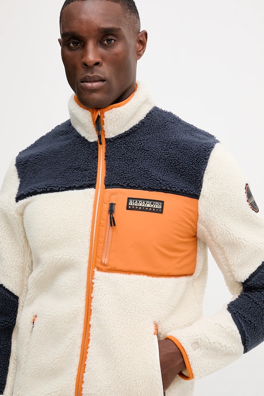 Fleecová mikina Napapijri Yupik 3 béžová NP0A4GNTMM91