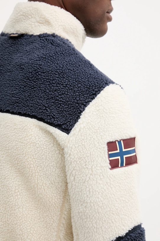 Fleecová mikina Napapijri Yupik 3 NP0A4GNTMM91 béžová