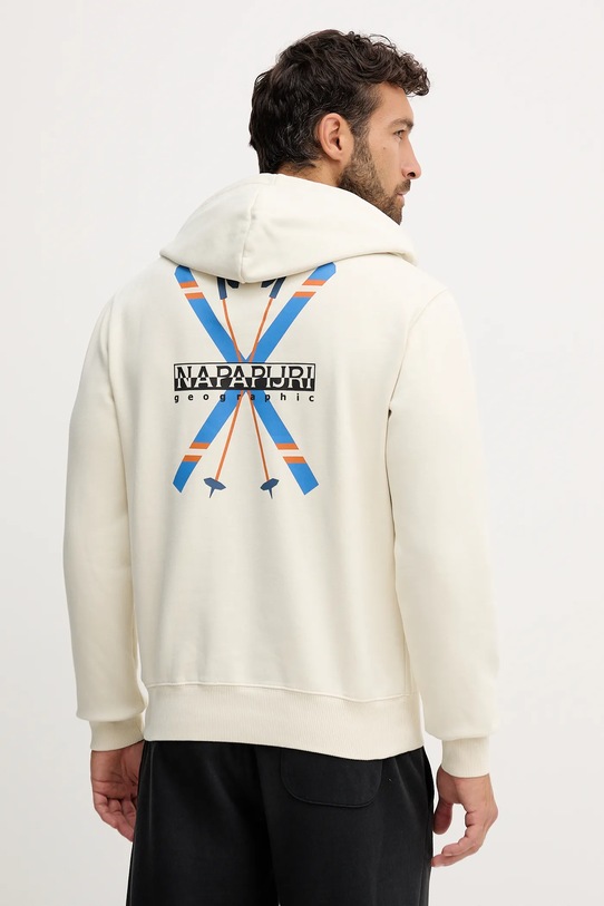 Napapijri bluza B-Fiemme imprimeu bej NP0A88SAN1J1