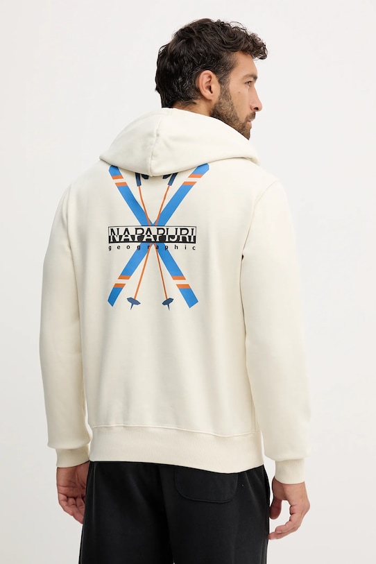 Napapijri bluza B-Fiemme imprimeu bej NP0A88SAN1J1