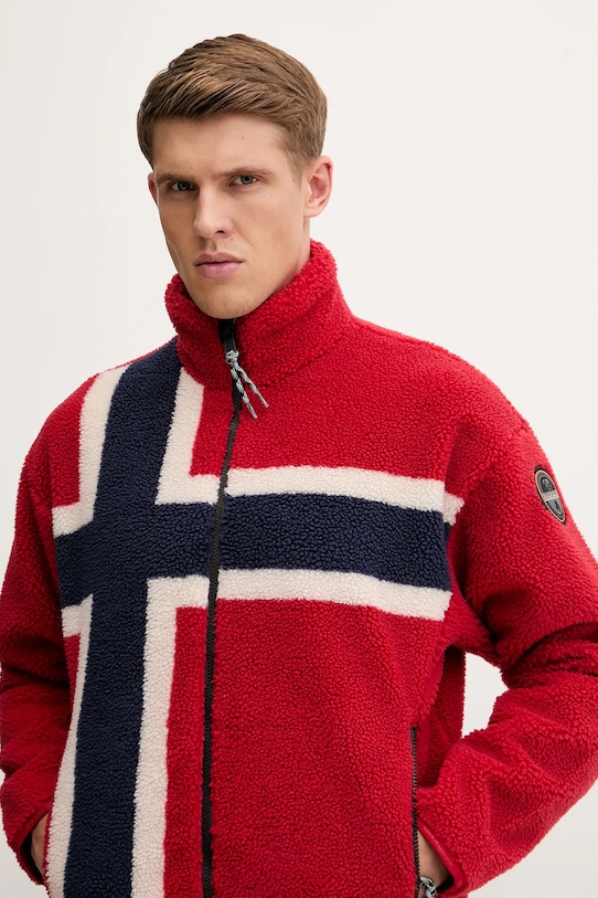 Napapijri hanorac fleece T-Fiemme rosu NP0A88TCFZF1