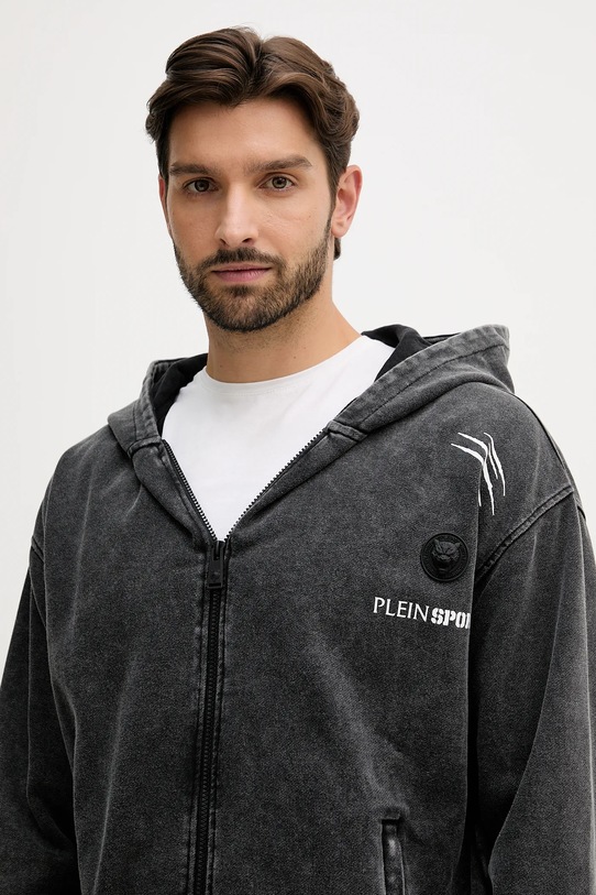 PLEIN SPORT bluza bawełniana czarny FAEC.MJB3742.SJY001N