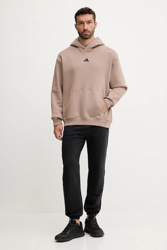 Tréninková mikina adidas Performance POWER JZ6250 hnědá AW25