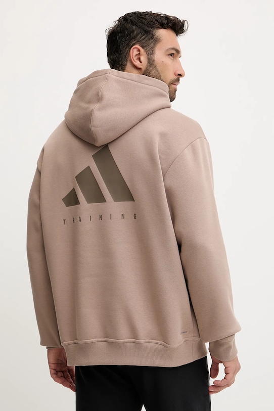 Oblečení Tréninková mikina adidas Performance POWER JZ6250 hnědá