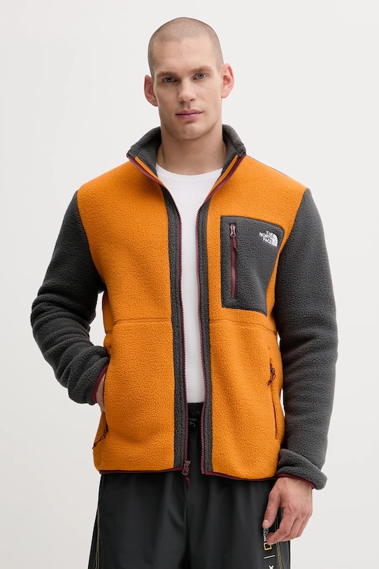 Outdoorová mikina The North Face Yumiori bez kapucne oranžová NF0A883REOD1