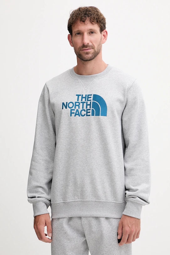 The North Face bluza Drew Peak aplikacja szary NF0A89EKFAO1