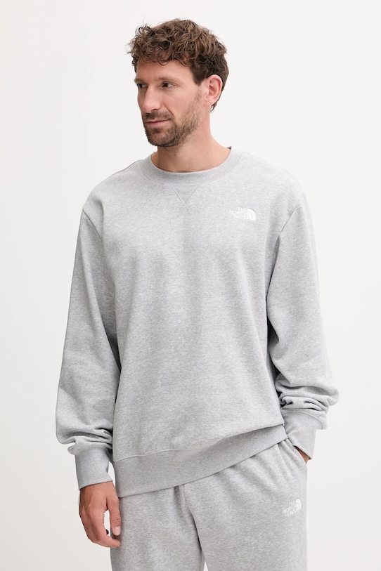 The North Face bluza Essential aplikacja szary NF0A89ETDYX1