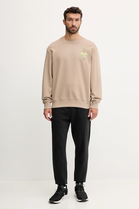 The North Face cotton sweatshirt Connect Relaxed NF0A8E3ZBOX1 beige AW25