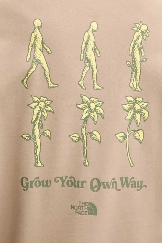 The North Face cotton sweatshirt Connect Relaxed NF0A8E3ZBOX1 beige