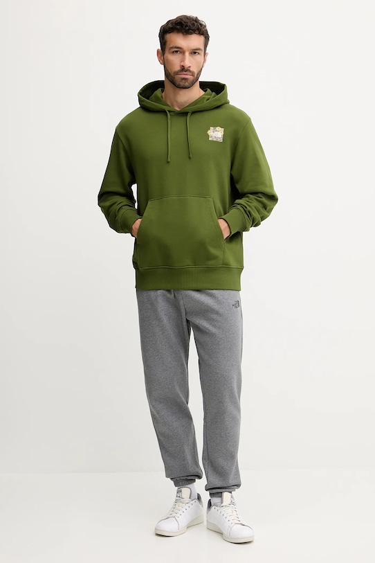 The North Face hanorac de bumbac Connect Relaxed NF0A8E40BRI1 verde AW25