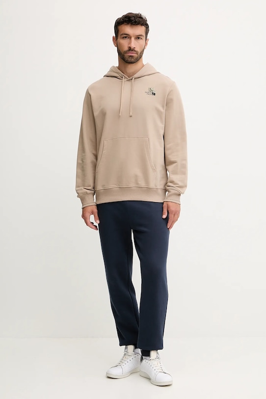 The North Face bluza bawełniana Flowe Dome NF0A8EGZBOX1 beżowy AW25