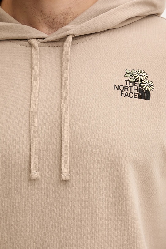 Βαμβακερή μπλούζα The North Face Flowe Dome NF0A8EGZBOX1 καφέ