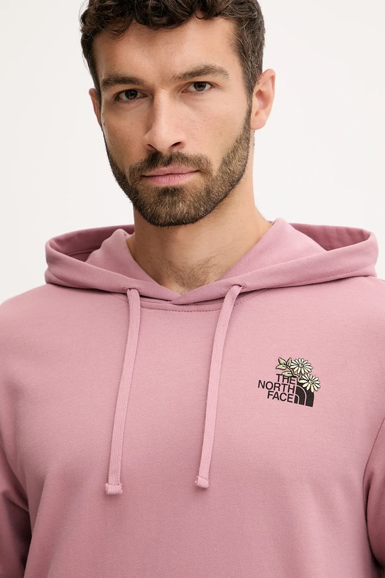 Βαμβακερή μπλούζα The North Face Flowe Dome ροζ NF0A8EGZHCS1