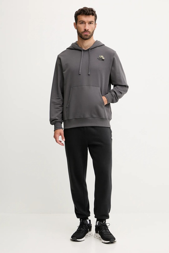 Bombažen pulover The North Face Flowe Dome NF0A8EGZRHI1 siva AW25