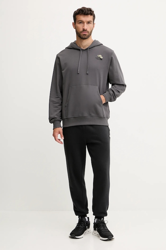 Памучен суичър The North Face Flowe Dome NF0A8EGZRHI1 сив AW25