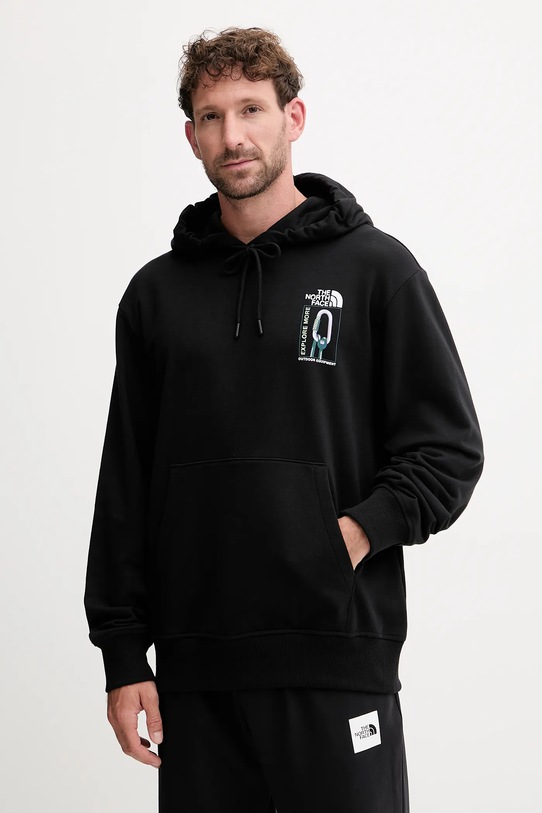 Odzież The North Face bluza bawełniana Explore Gear Relaxed NF0A8F2KJK31 czarny