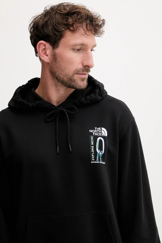 The North Face bluza bawełniana Explore Gear Relaxed czarny NF0A8F2KJK31