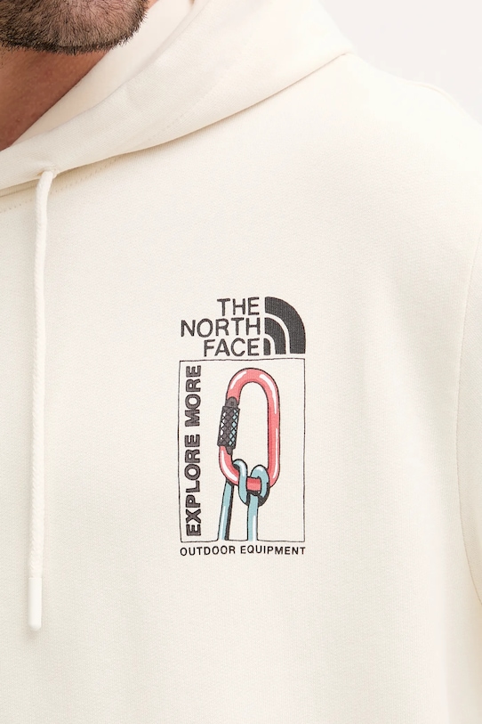 Памучен суичър The North Face Explore Gear Relaxed NF0A8F2KQLI1 бежов