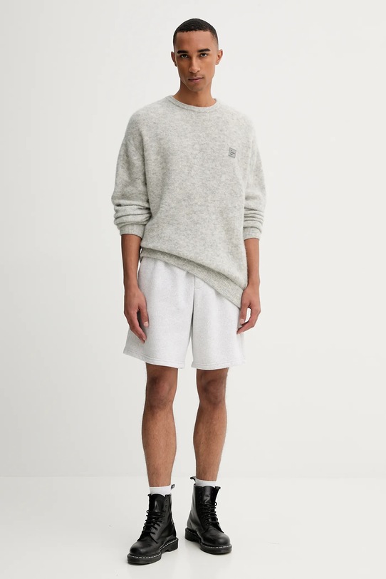 American Vintage sweter z wełną MVITO18A szary AW25