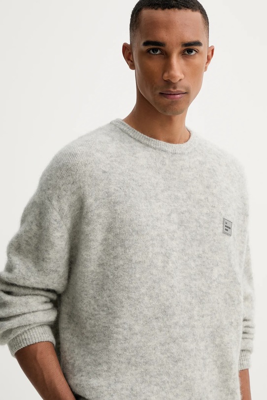 American Vintage sweter z wełną szary MVITO18A