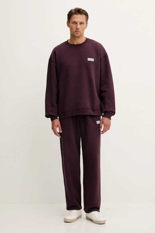 American Vintage bluza bawełniana MPLI03B fioletowy AW25