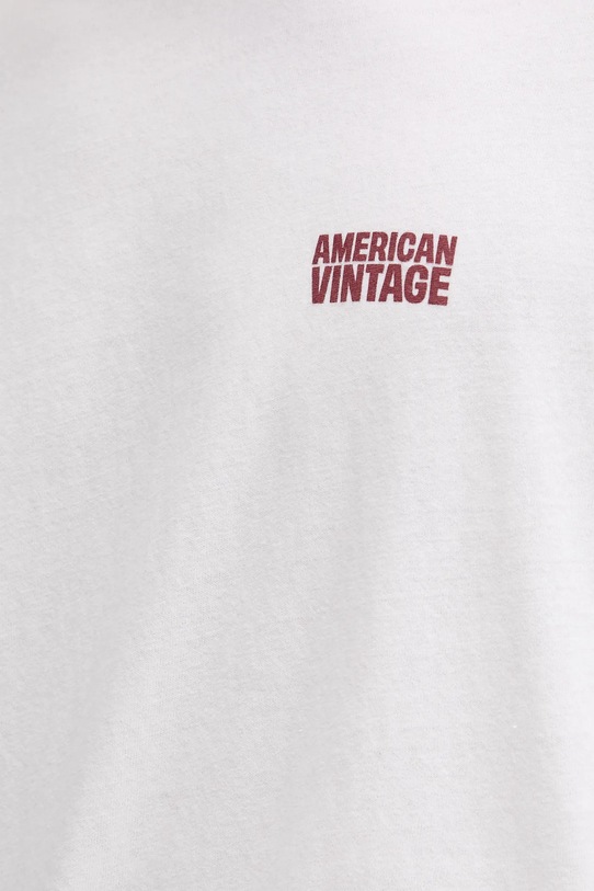 American Vintage longsleeve din bumbac MYKO02B alb