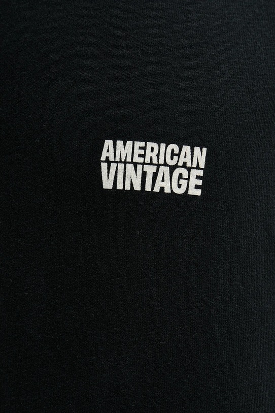American Vintage longsleeve bawełniany MYKO02B czarny