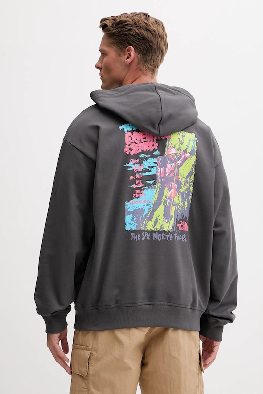 Памучен суичър The North Face Expedition Celebration сив NF0A8E3FRHI1