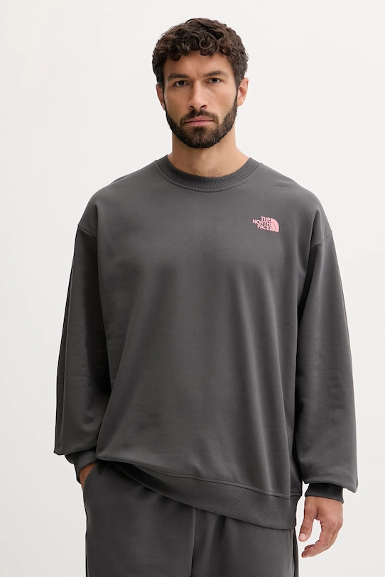 The North Face hanorac de bumbac Expedition Celebration print gri NF0A8E3GRHI1