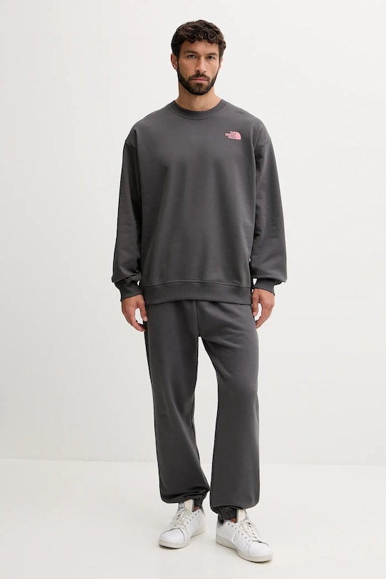 The North Face hanorac de bumbac Expedition Celebration NF0A8E3GRHI1 gri AW25