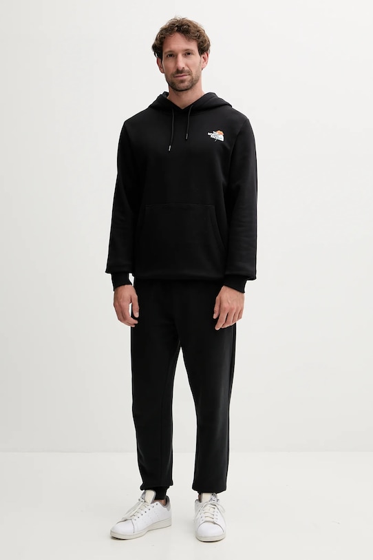 Bavlnená mikina The North Face NF0A8F64JK31 čierna AW25