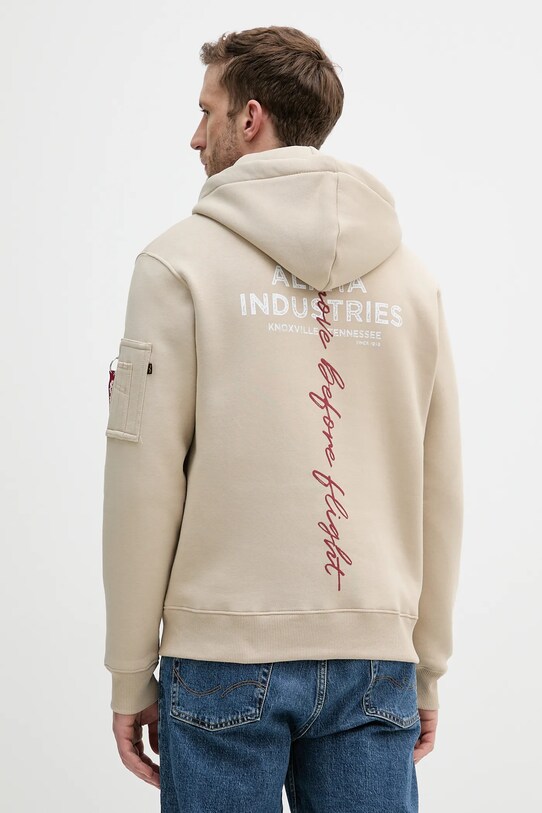 Alpha Industries bluza z kapturem beżowy 148341.627