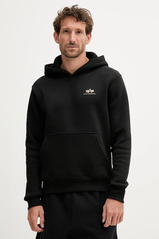 Mikina Alpha Industries s kapucí černá 148347.533