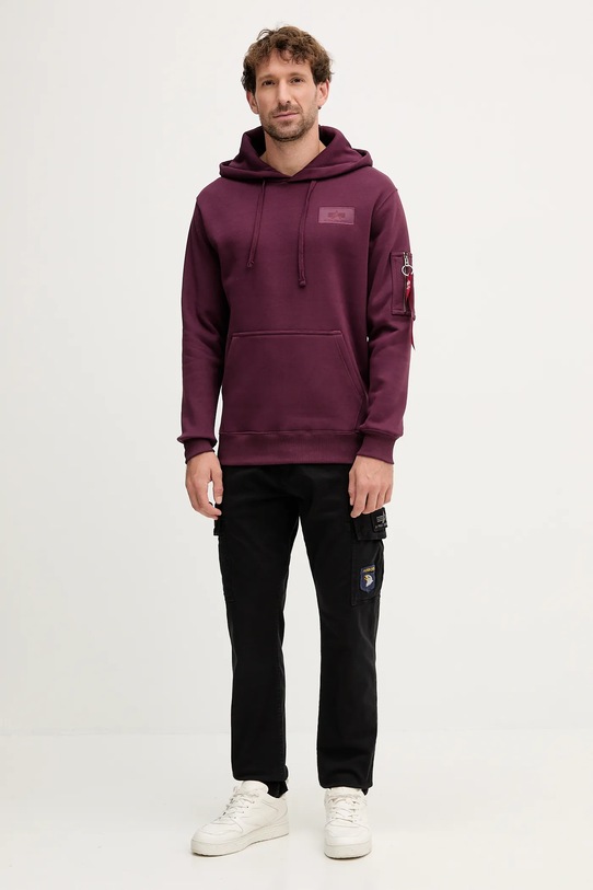 Alpha Industries bluza 178318.608 bordowy AW25