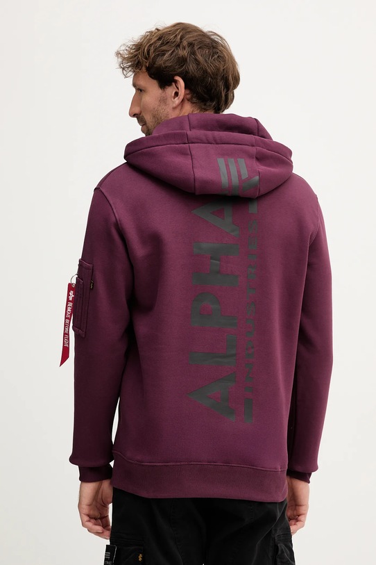 Odzież Alpha Industries bluza 178318.608 bordowy