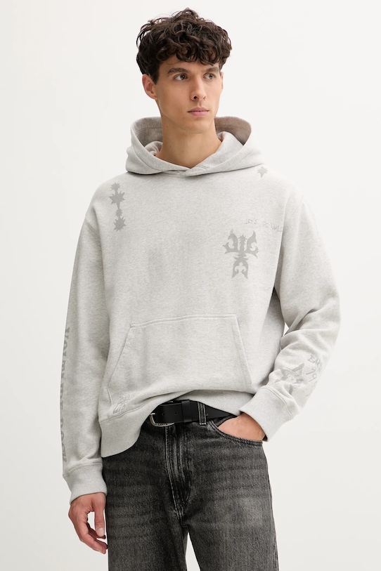 ZADIG&VOLTAIRE bluza bawełniana nadruk szary JMSS01309