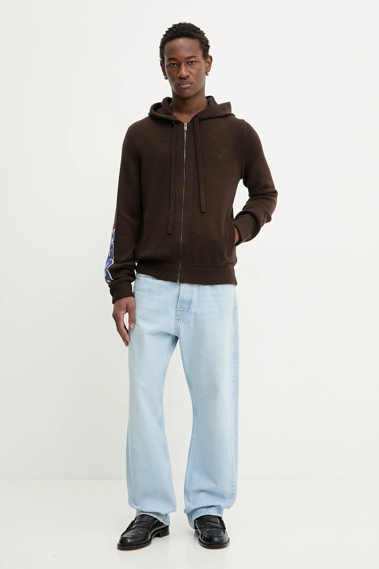 ZADIG&VOLTAIRE kardigan wełniany KMCA01266 brązowy AW25